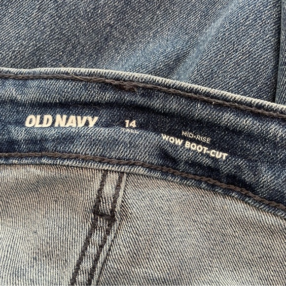 Old Navy Mid-Rise WOW Boot-Cut Jeans Blue 14 Tall - Picture 4 of 5